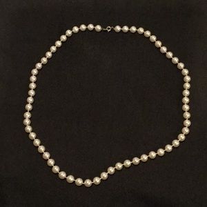 Two Pearl Necklaces & Silver Earrings